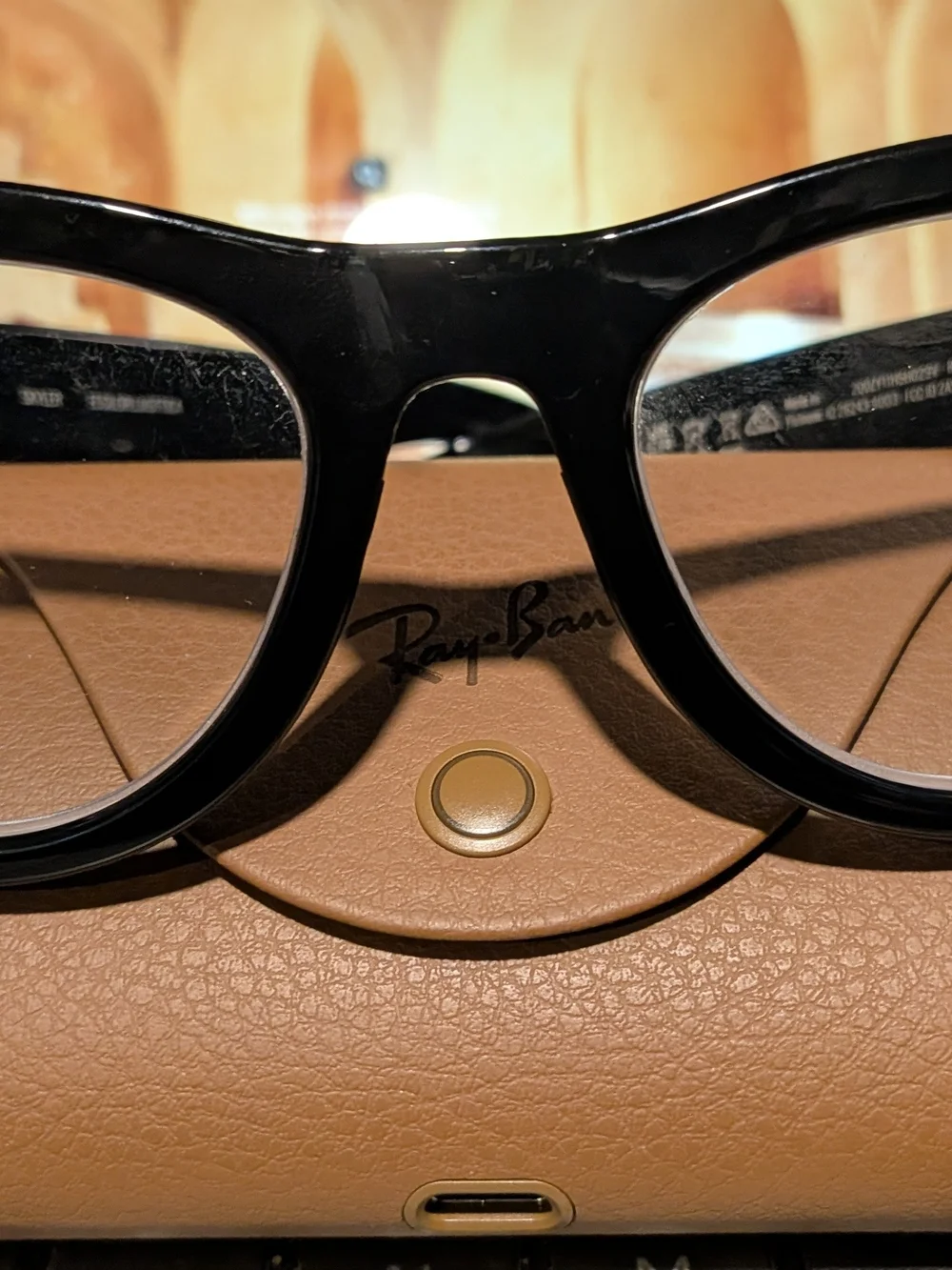 Ray-Ban Black Frame Eyeglasses with Gray Accents